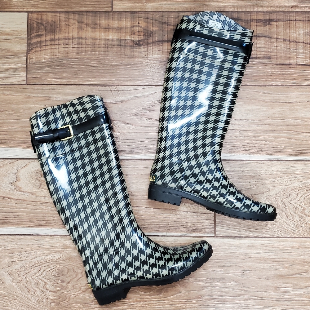 Lauren Ralph Lauren Houndstooth Rain Boots